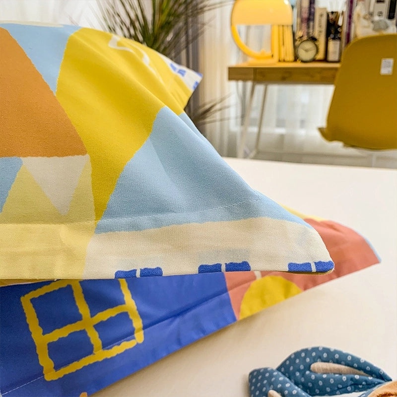 Simple Cotton Twill Pillowcase 40x40cm One-Piece Soft Student Home Bedding | Home & Living Bedding Sets