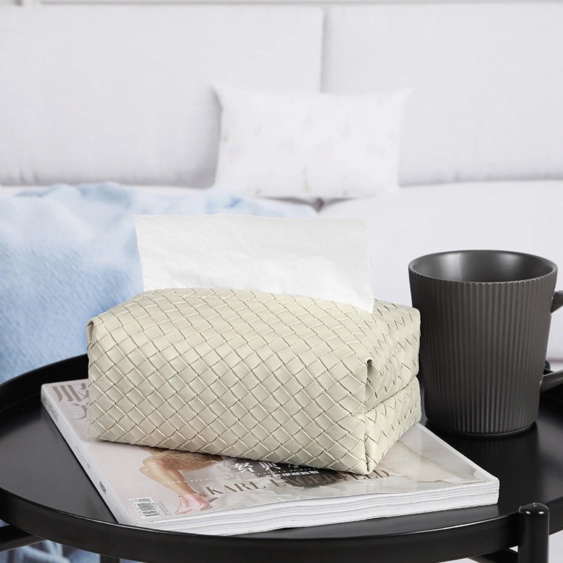 Stylish Solid Color PU Leather Tissue Box Cover|Home & Living Accessories