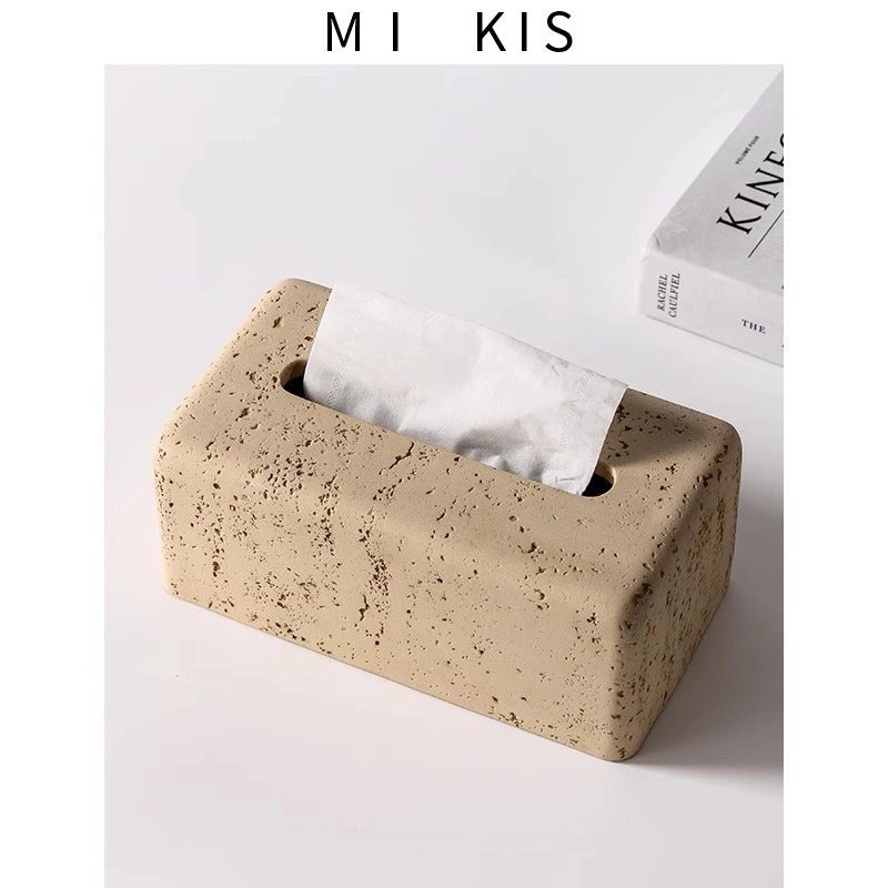 Elegant Solid Color Resin Tissue Box for Living Room | Home Decor Accessories