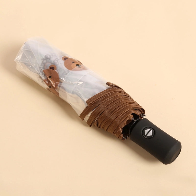 Cute Transparent Cartoon Umbrella Thickened Clear Student Rain Gear for Outdoor Photoshoot | Umbrellas & Rain Gear