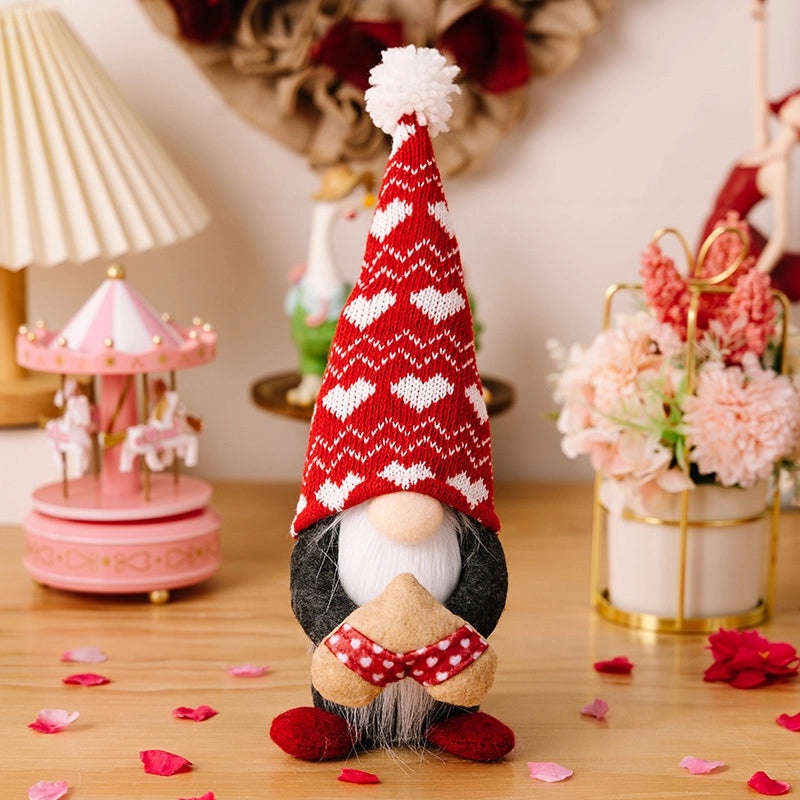 Valentine's Day Cute Rudolph Cloth Doll Festive Table Decoration | Home Decor & Holiday Accessories