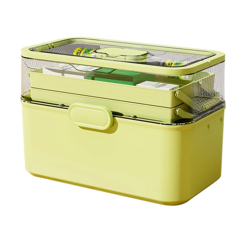 Multi-layer Portable Medicine Storage Box Foldable Grid Organizer for Household Use|Home Storage & Organization