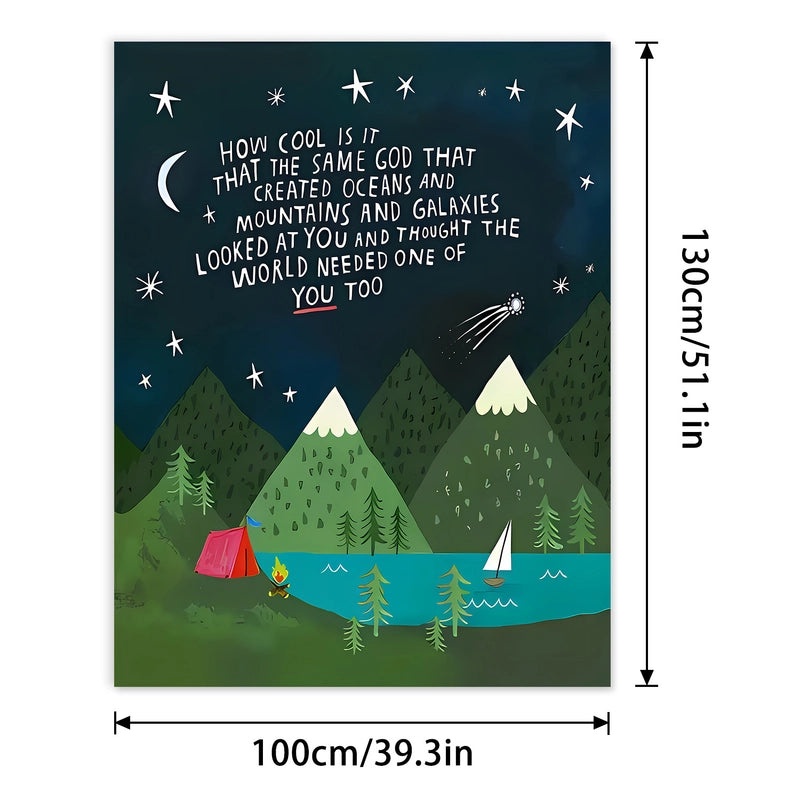 Cozy Polyester Letter Print Blanket for Couch and Sofa Decor | Home Textiles & Throws