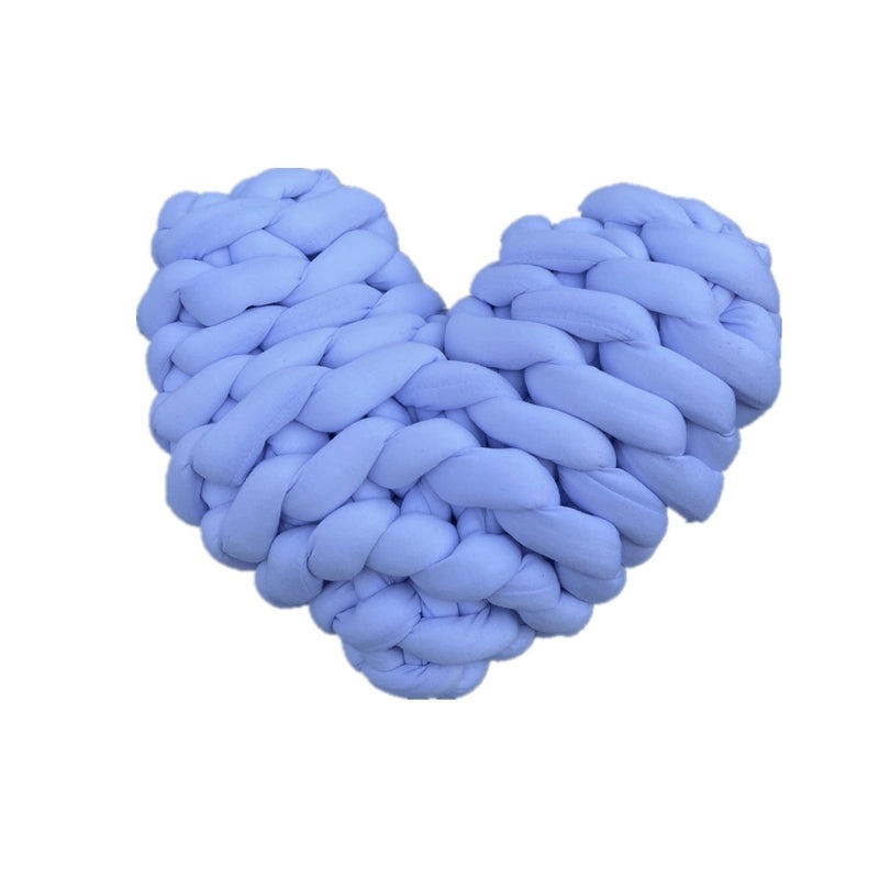 Handmade Nordic Heart-shaped Pillow DIY Core-filled Yarn Woven Cushion Photography Props|Home Decor & Photography Props