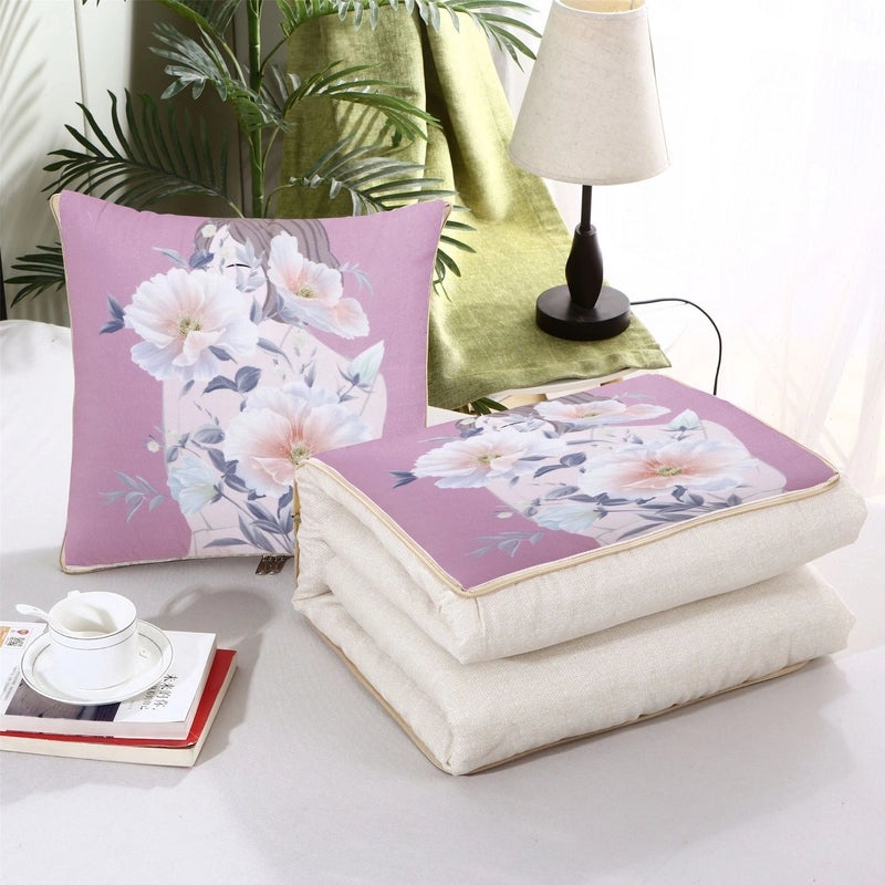 Custom Logo Pillow Quilt Dual-use Car Cushion & Sleeping Blanket Four-season Thin Blanket Gift Printing|汽车配件