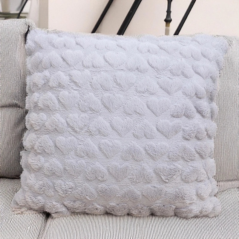 Minimalist Solid Color Heart Pattern Polyester Pillowcases for Bedding|Home Decor & Bedding