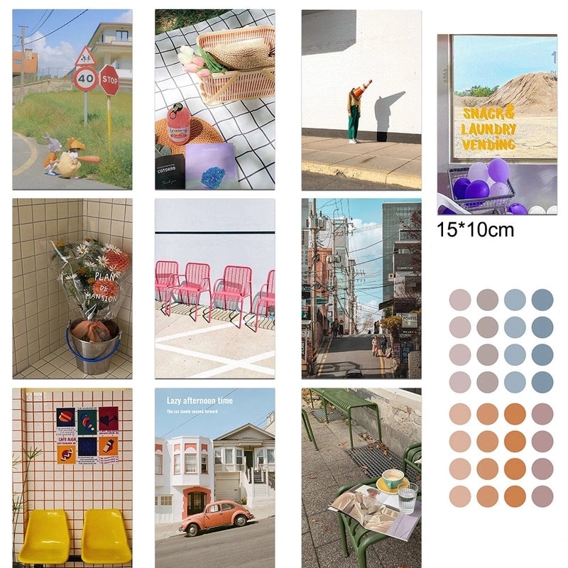 Retro Japanese Style Cute Human Letter Chair Paper Cards 10 Sheets|Party Supplies Invitations Stationery