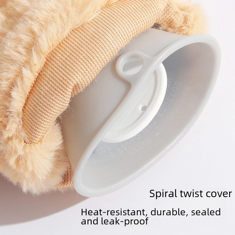 Cartoon Plush Hot Water Bag for Women, Thickened Explosion-proof Hand Warmer and Belly Hot Compress|Home & Living