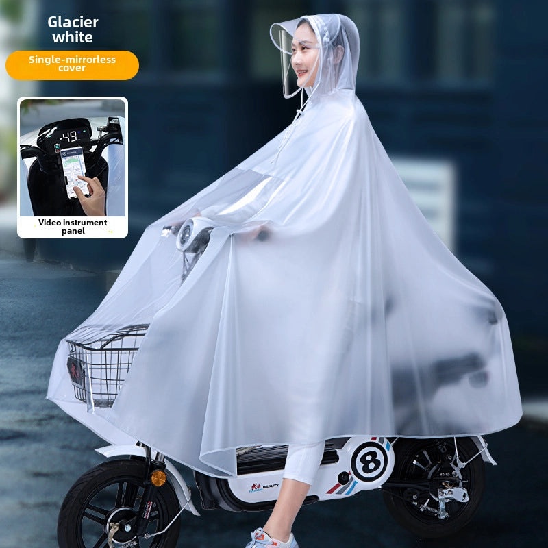 Electric Motorcycle Raincoat Thickened Adult Full-Body Non-Disposable Long Poncho for Outdoor Use|Motorcycle Rain Gear