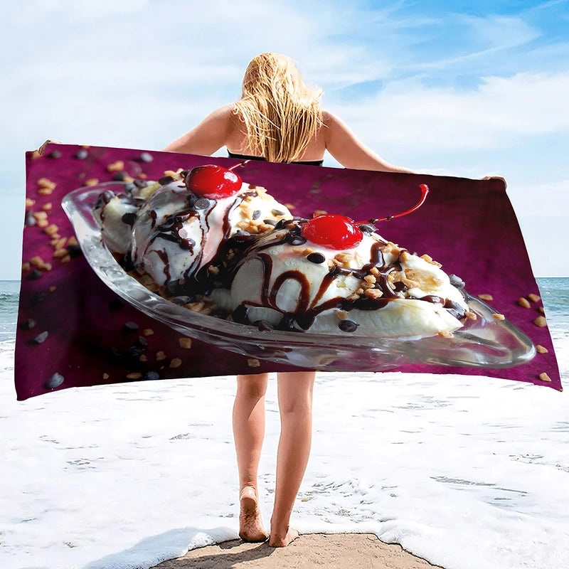 Adorable Cherry Patterned Superfine Fiber Towel | Home & Kitchen Towels