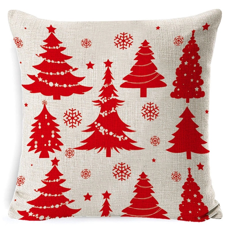European Style Linen Christmas Pillow Cover for Sofa Cushion Cozy Home Decor|Home Decor & Accessories