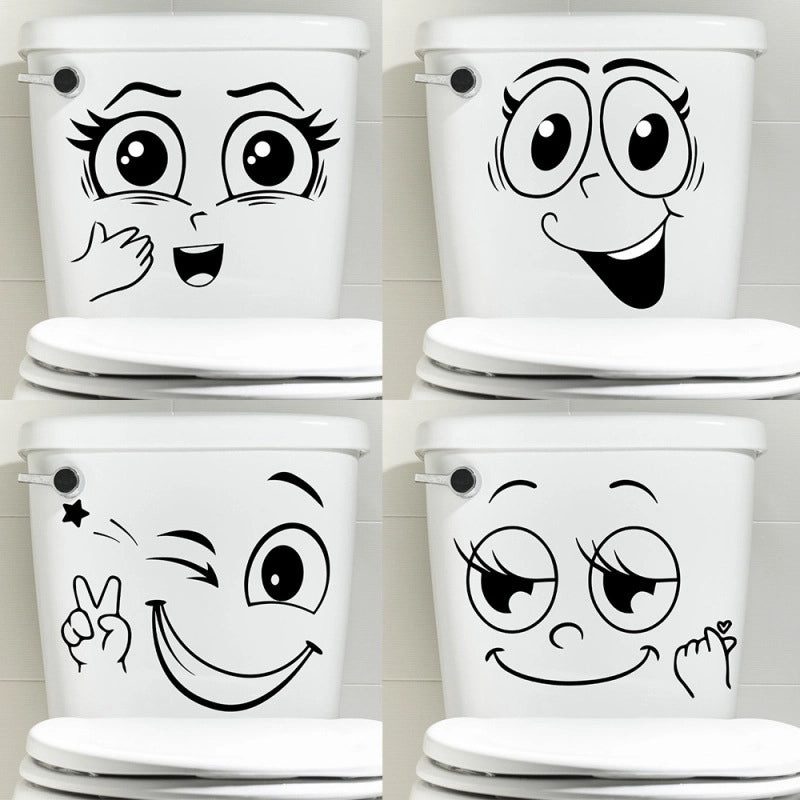 Cute Elegant Face PVC Wall Sticker for Bathroom Decor|Home Decor Wall Stickers