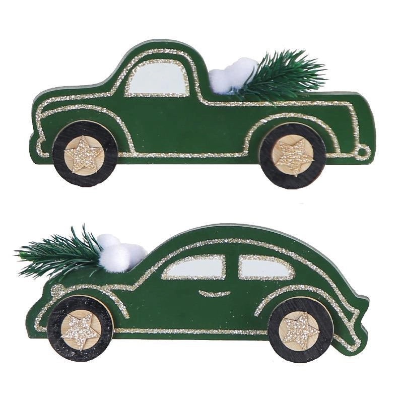 Christmas Chinoiserie Cartoon Style Pastoral Wooden Ornament|Home Decor & Holiday Accessories