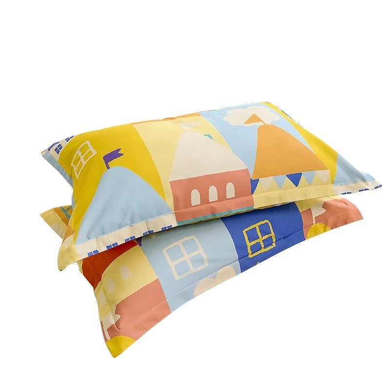 Simple Cotton Twill Pillowcase 40x40cm One-Piece Soft Student Home Bedding | Home & Living Bedding Sets