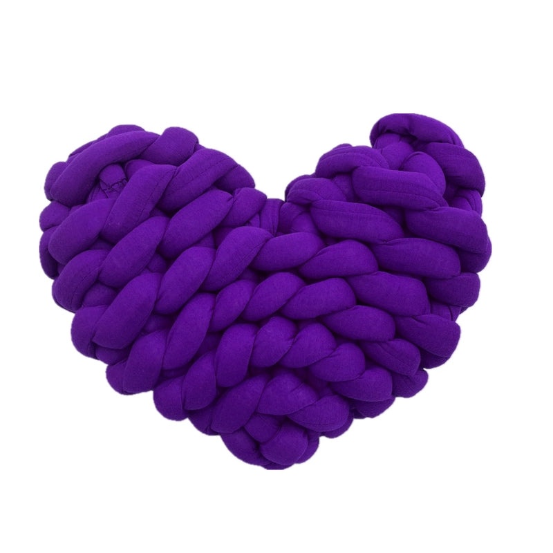 Handmade Nordic Heart-shaped Pillow DIY Core-filled Yarn Woven Cushion Photography Props|Home Decor & Photography Props