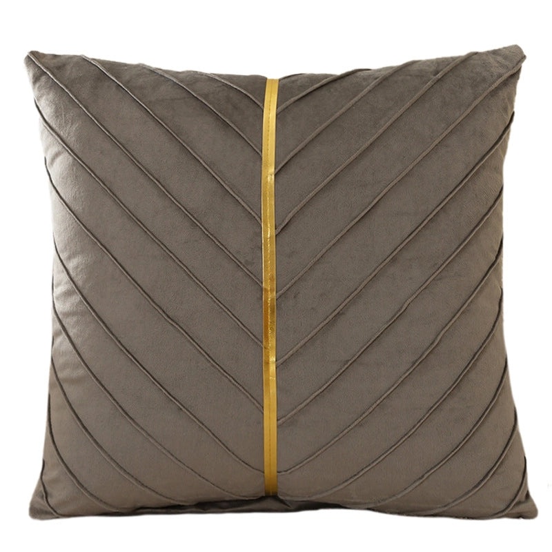 Flannel Pillowcase for Home Sofa Solid Color Stitching Cushion Cover|Home Decor Pillows