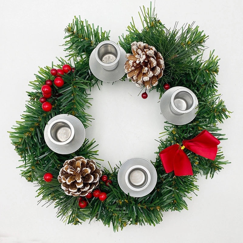 Christmas Rattan Wreath Garland Door Hanging Ornament Pendant Holiday Decoration | Home Decor