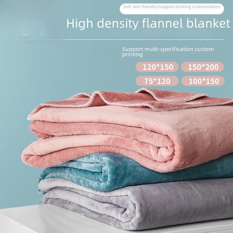 Flannel Coral Fleece Air Conditioning Blanket Small Soft Lambswool Nap Sofa Throw|Home Textiles & Blankets