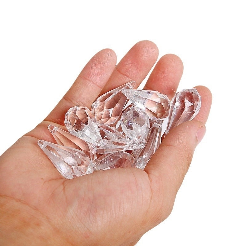 Christmas Clear Crystal Acrylic Pendant Decorative Lamp Ornaments Wedding Home Beaded String Curtain|Home Decor