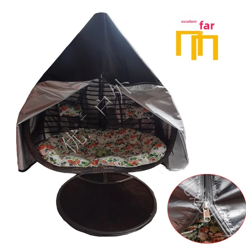 Outdoor Swing Chair Dust Cover with Middle Zipper, Multicolor Eggshell Hanging Chair Protector|Outdoor Furniture Accessories