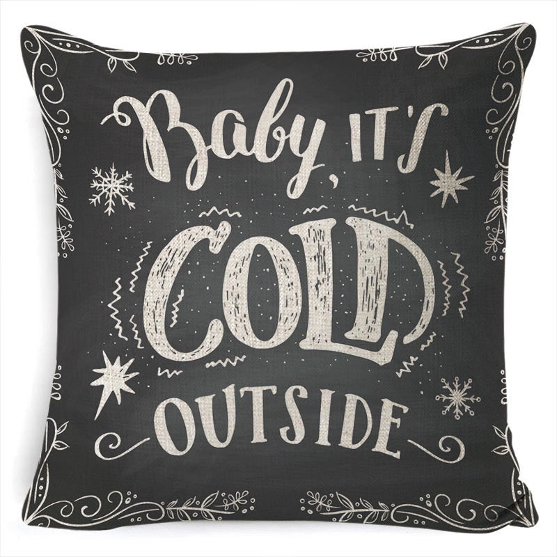 European Style Linen Christmas Pillow Cover for Sofa Cushion Cozy Home Decor|Home Decor & Accessories