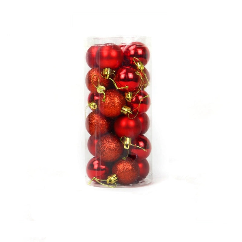 24PCS Christmas Hanging Ornaments Set 3-8cm Shiny Ball Decorations for Tree 2024|Christmas Ornaments