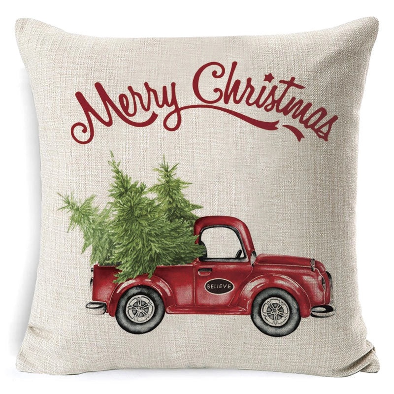 European Style Linen Christmas Pillow Cover for Sofa Cushion Cozy Home Decor|Home Decor & Accessories