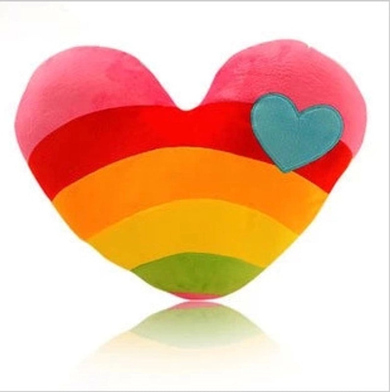 Rainbow Star and Heart Plush Throw Pillow for Sofa Couch Decor|Home Decor & Throw Pillows