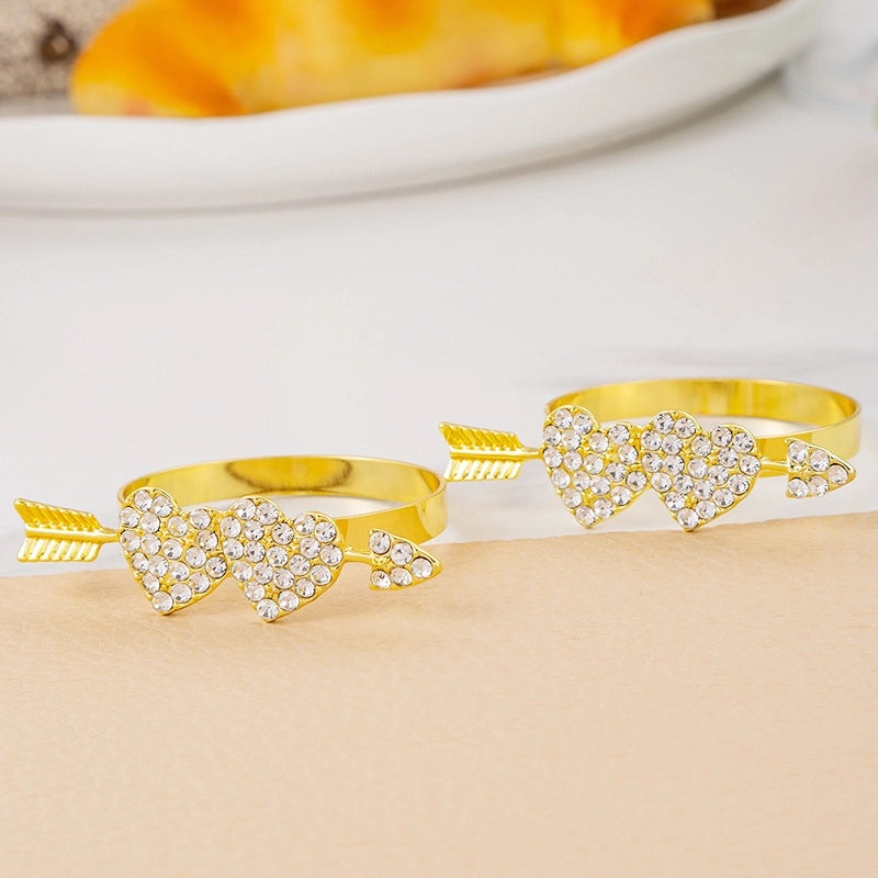 Elegant Red Heart Flower Stainless Steel Table Decoration for Valentine's Day | Home Decor