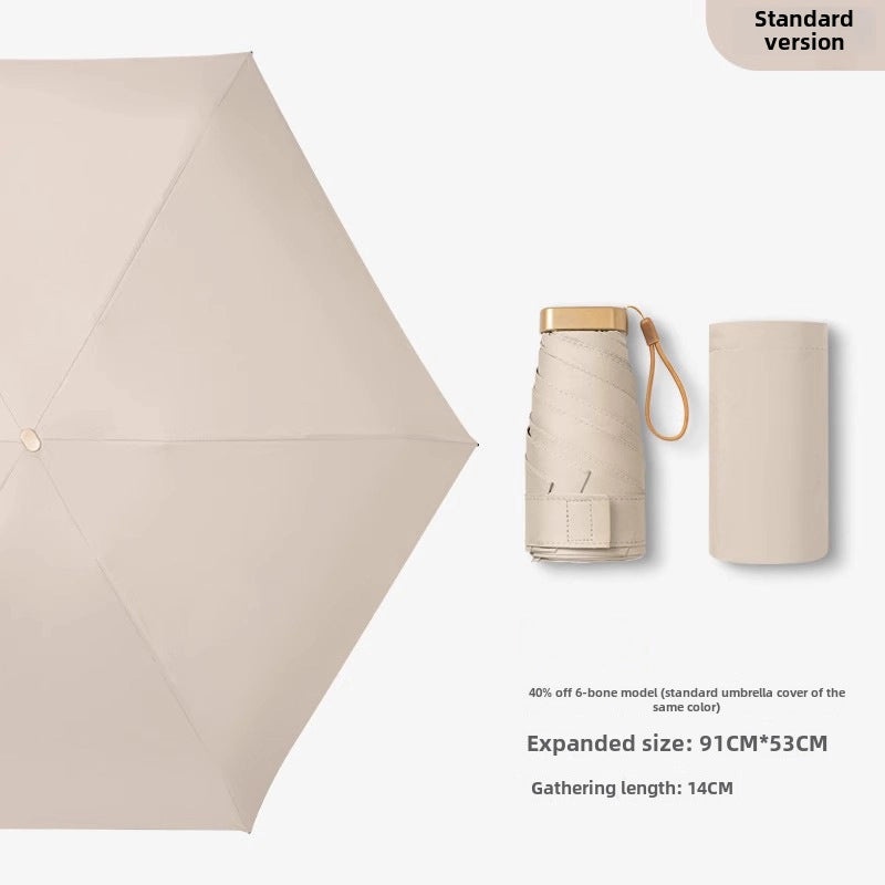 Vintage Cherry Print Folding Umbrella 60% UV Protection Dual-use Sun and Rain Shield|Sun Protection Umbrellas