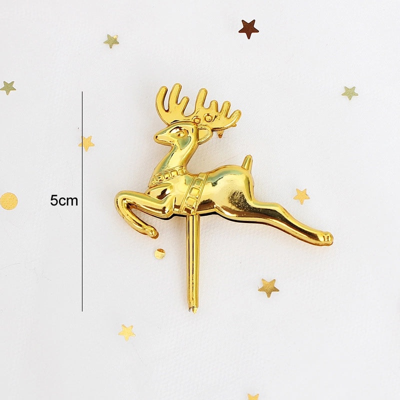 Christmas Cake Decoration Set Soft Glue Plug-in Christmas Tree Santa Snowman Reindeer Holiday Decor|Christmas Cake Decorations