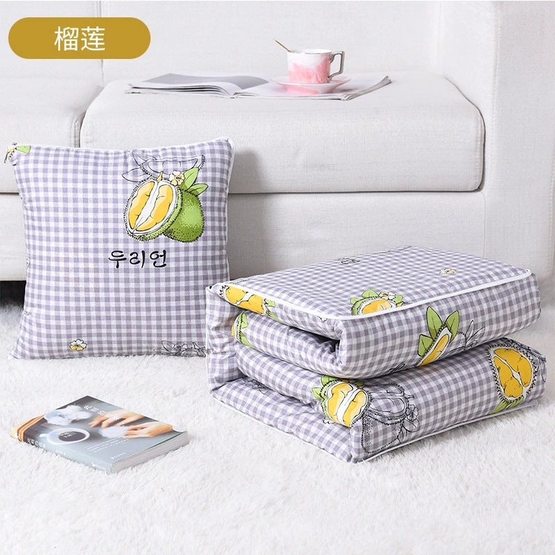 Dual-Use Home and Office Nap Pillow Quilt with Air Conditioning Feature, Printed and Foldable for Easy Storage|Home Textiles & Bedding