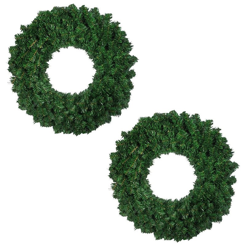 Christmas PVC Rattan Garland Flocking Wreath Holiday Decoration | Christmas Decorations