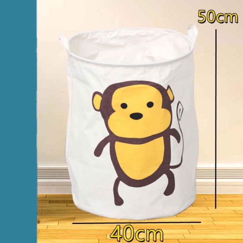 Geometric Animal Print Cotton Linen Storage Basket Minimalist Style|Home Storage & Organization