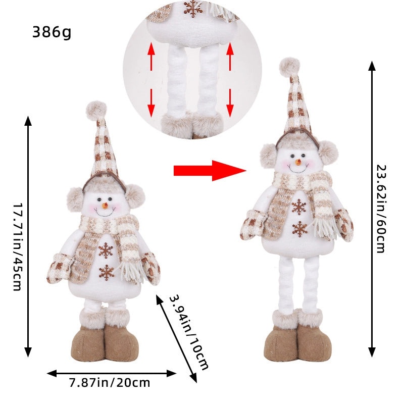 Cute Christmas Snowman Family Decor Doll for Home | Holiday Decorations
