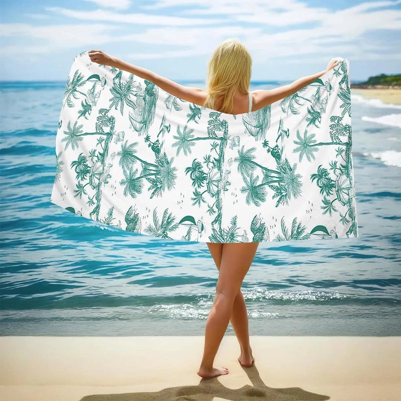 Elegant Floral Butterfly Beach Towel with Superfine Fiber for Casual Bathing|Beach Towels and Accessories