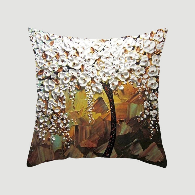 Modern Pastoral Letter and Plant Linen Pillow Covers for Couch and Sofa Decor | Home Decor & Pillows