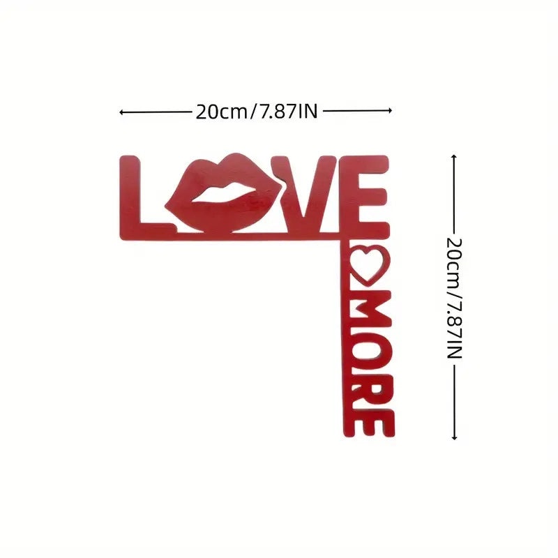 Minimalist Heart Letter Wood Door Frame Wall Art for Valentine's Day | Home Decor