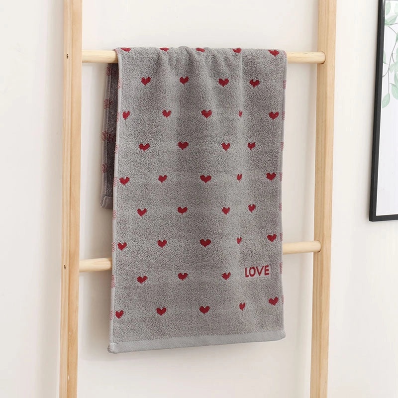 Soft Heart-Shaped Cotton Towels for Kids | Home & Living Bath Towels