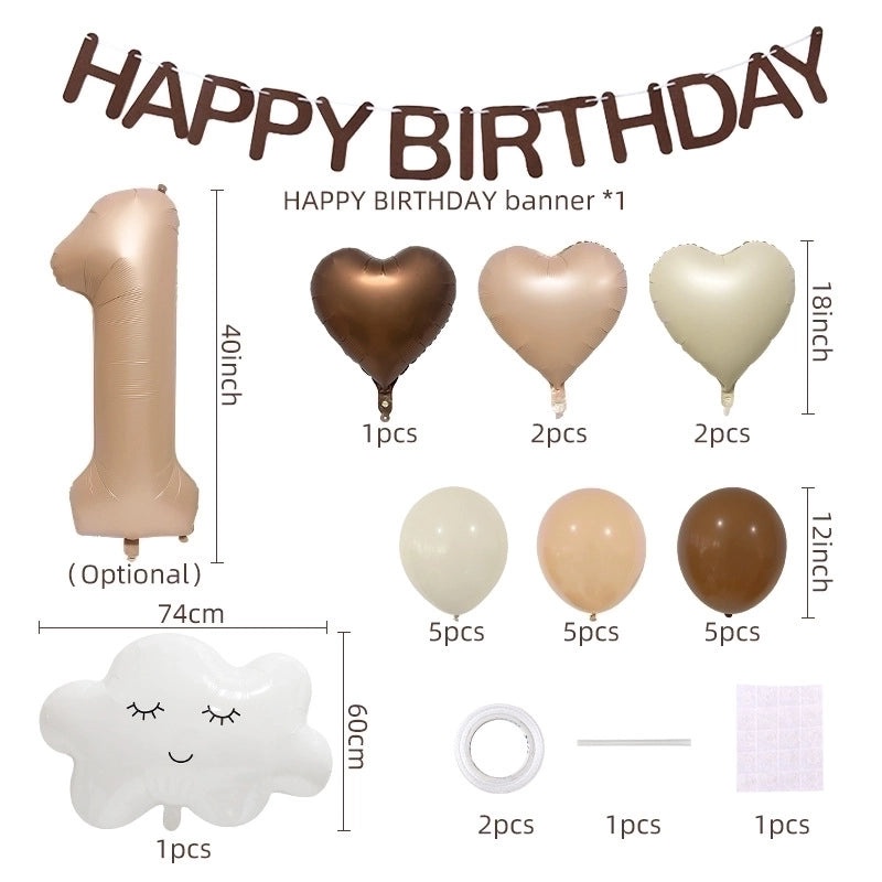 Birthday Party Heart Letter Balloons, Cute Minimalist Aluminum Foil Balloons for Indoor Outdoor Celebration|Party Decorations