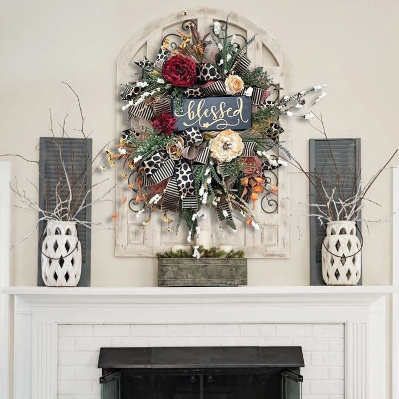 Autumn Thanksgiving Simulation Plant Garland for Door Decoration | Seasonal Home Decor