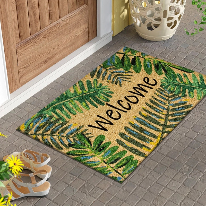Imitation Coconut Palm Outdoor Door Mat Gray Non-Slip Floor Mat Durable Entryway Rug|Home Decor & Outdoor Mats
