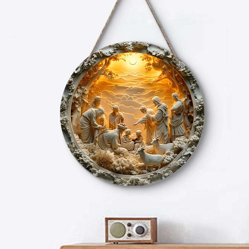 Minimalist Wooden Human Figure Christmas Party Decoration Travel Selfie Casual Elegant 1 Piece|Home Decor & Party Supplies