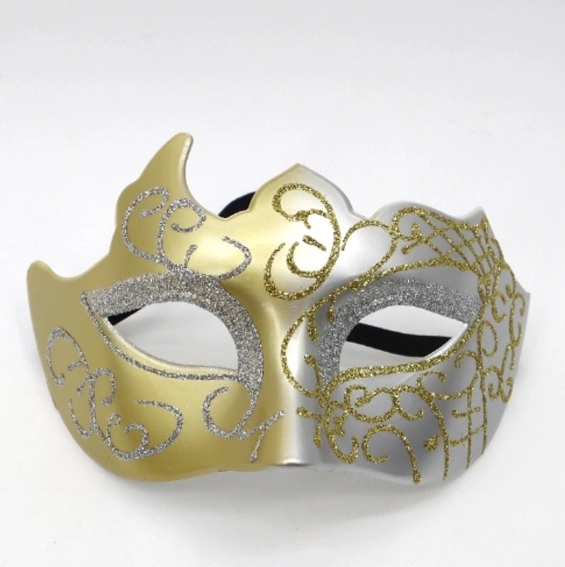Mardi Gras Minimalist Geometric Plastic Party Mask | Party Supplies