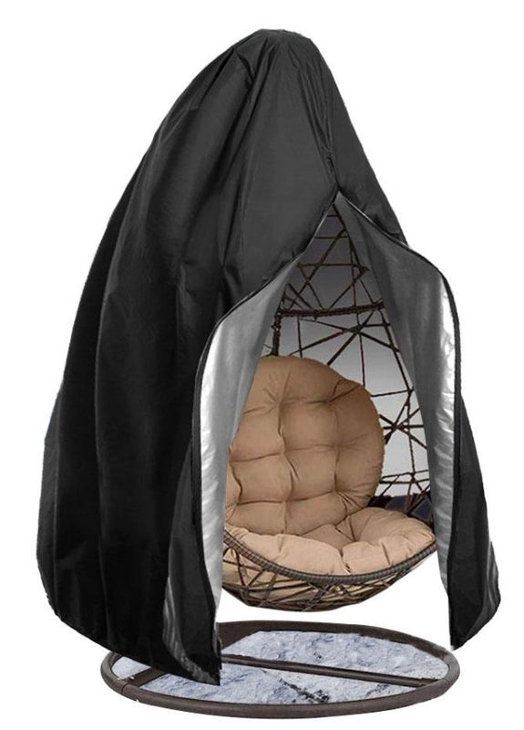 Outdoor Swing Chair Dust Cover with Middle Zipper, Multicolor Eggshell Hanging Chair Protector|Outdoor Furniture Accessories