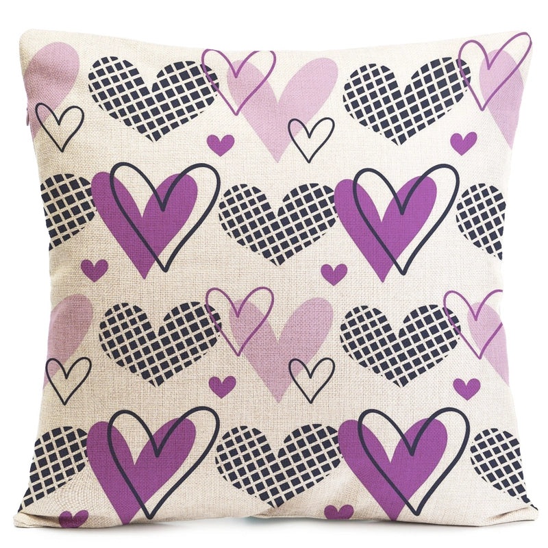 Valentine's Day Heart-Shaped Linen Pillow Covers for Couch Sofa Decor Minimalist Casual Elegant|Home Decor Pillows