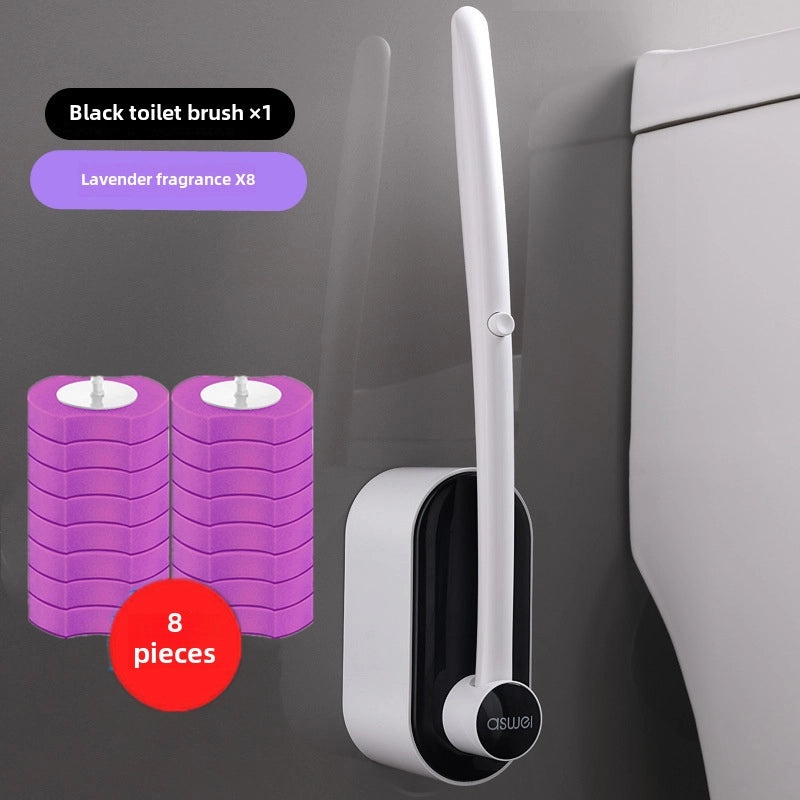 Disposable Long Handle Toilet Brush Set with Replaceable Heads for Household Deep Cleaning|Home Cleaning Supplies