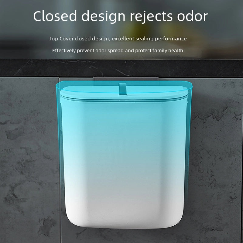 Wall-mounted Kitchen Trash Bin with Lid for Cabinet Door Hanging | Kitchen Storage & Organization