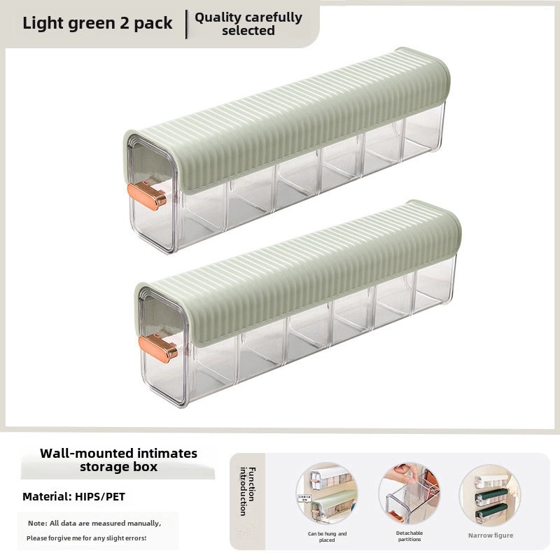 Transparent Wall-mounted Underwear Storage Box for Socks and Bra | Home Storage & Organization