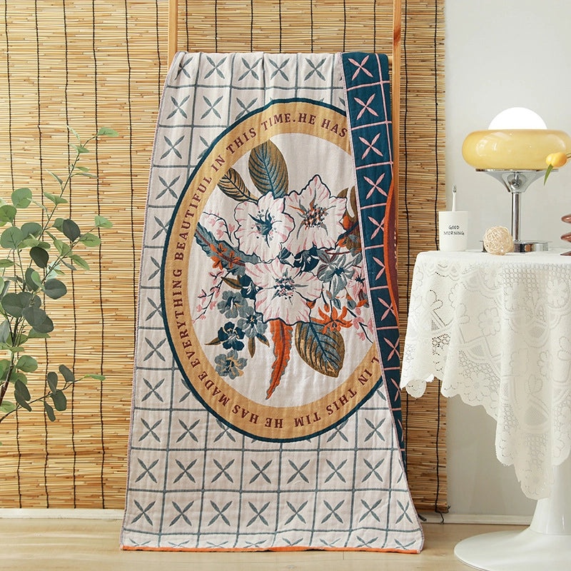 Adorable Animal Print Floral Cotton Bath Towels | Home & Bath Towels